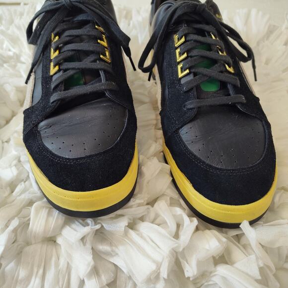 Puma Slipstream Shoes Mens Size 13 Black Yellow Suede Leather Anti Shock System - Picture 7 of 16